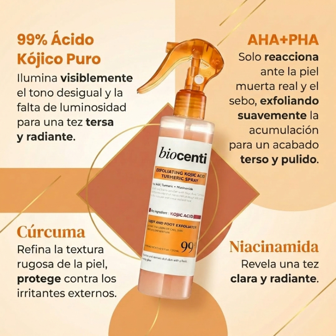 Exfoliante corporal spray con ácido kójico y cúrcuma - vista 4
